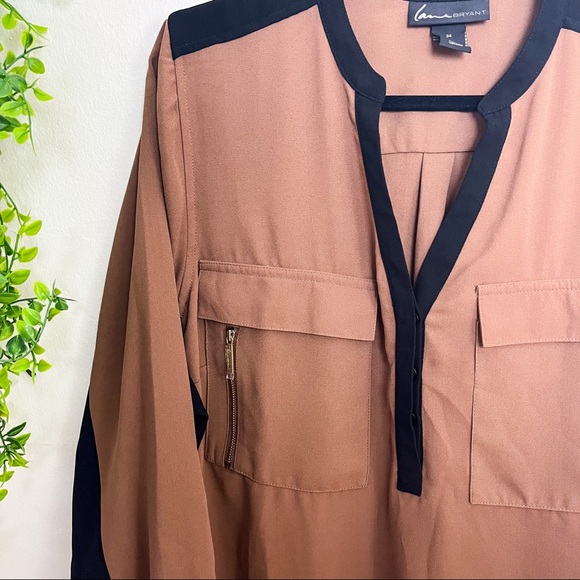 Lane Bryant Brown Black T-shirt Mini Dress Size 24 - Picture 3 of 6